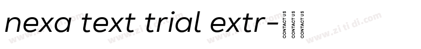 nexa text trial extr字体转换